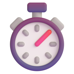 Stopwatch icon indicating no extra time investment